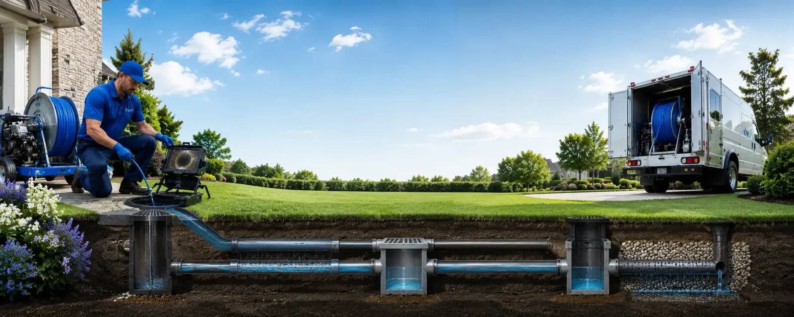 Outdoor drain cleaning information for Eva, TN